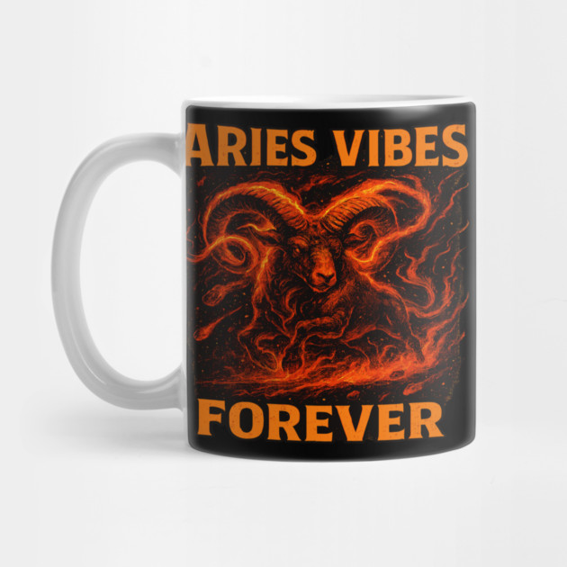 Aries Vibes Forever Zodiac Fire Ram Art by belownormal