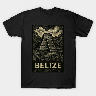 Belize Linocut Style T-Shirt