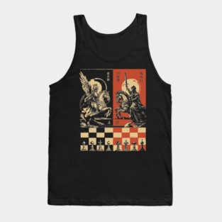Chess Battle Japanese Strategy Game Vintage War Poster Art Tank Top