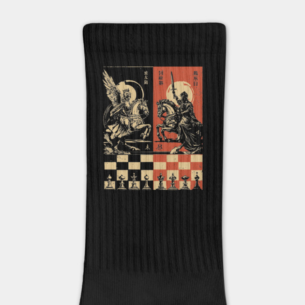 Chess Battle Japanese Strategy Game Vintage War Poster Art by TuncGK