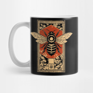 Gothic Honey Bee Japanese Insect Art Dark Pollinator Design Mug