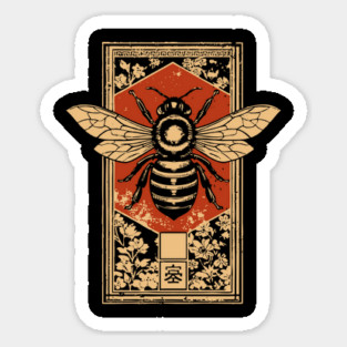 Gothic Honey Bee Japanese Insect Art Dark Pollinator Design Magnet