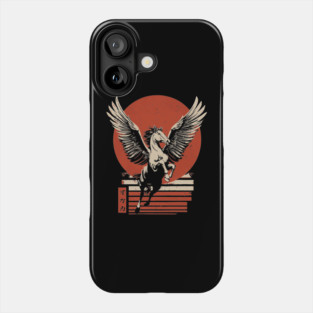 Winged Pegasus Japanese Mythology Vintage Fantasy Poster Art Phone Case