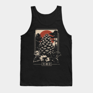 Mystical Pinecone Japanese Occult Nature Symbol Dark Art Tank Top