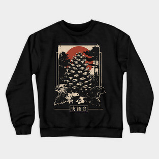 Mystical Pinecone Japanese Occult Nature Symbol Dark Art Crewneck Sweatshirt