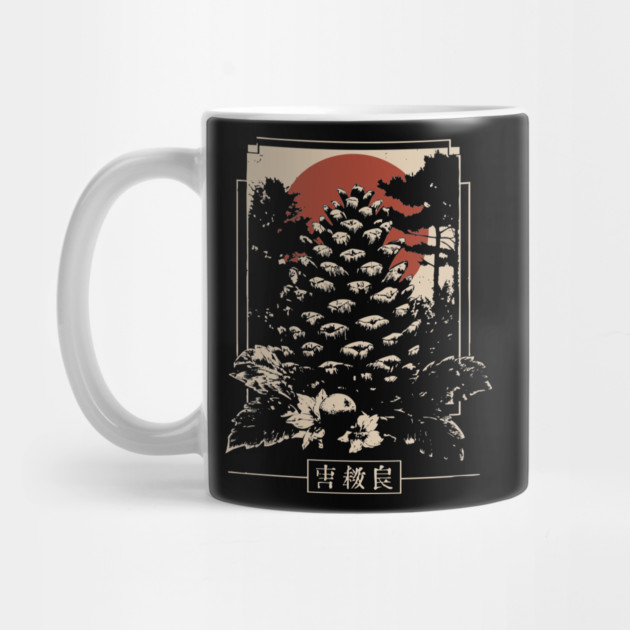 Mystical Pinecone Japanese Occult Nature Symbol Dark Art by TuncGK