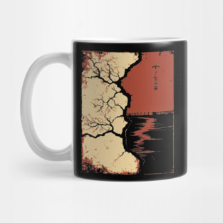 Post Apocalyptic Tree Japanese Dystopian Nature Art Print Mug