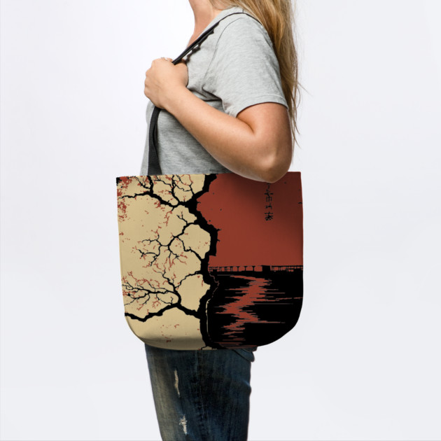 Post Apocalyptic Tree Japanese Dystopian Nature Art Print by TuncGK