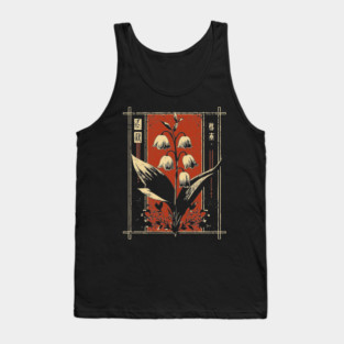 Melancholic Tulips Japanese Gothic Botanical Dark Flower Art Tank Top