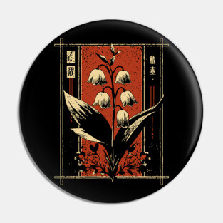 Melancholic Tulips Japanese Gothic Botanical Dark Flower Art Pin
