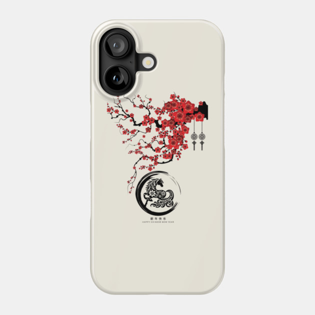 Chinese Year of the Horse Blossoms Phone Case by HolidayBug