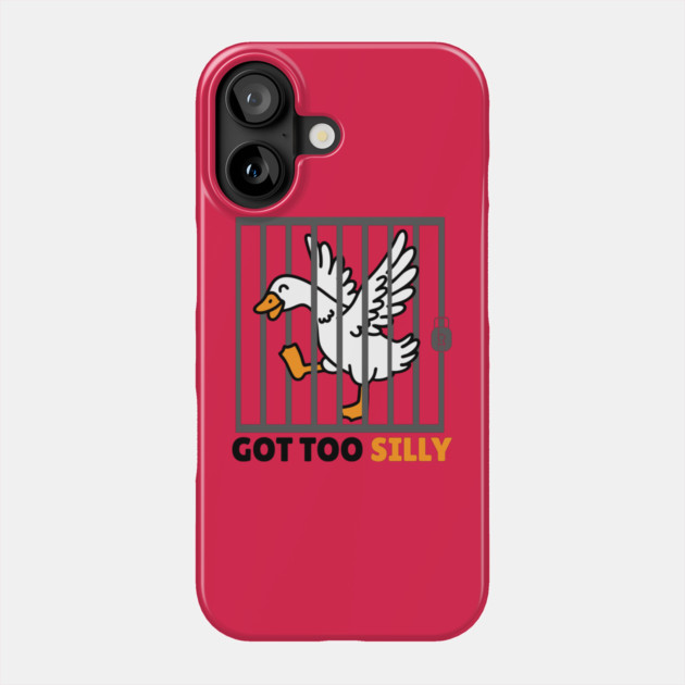 Funny Silly Goose Phone Case by The WYLD Tribe