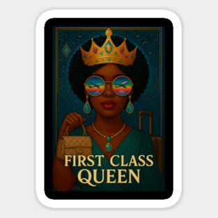 strong black FirstClassQueen Sticker