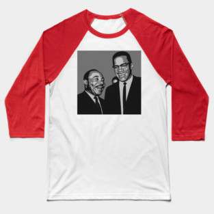MARTIN AND MALCOLM Baseball T-Shirt