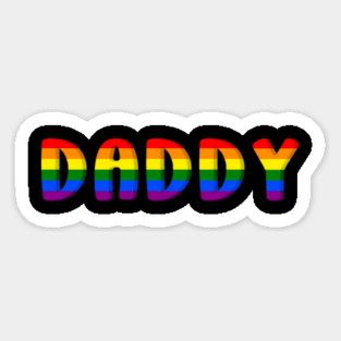 Daddy Gay Pride Month LGBTQ Father's Day Rainbow Flag Queer Magnet