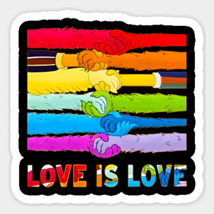 Lgbt Pride Love Is Love Muppet Sticker