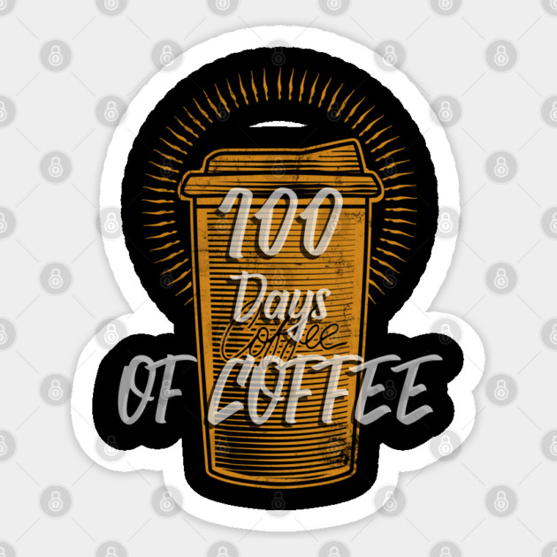 100 days of coffee Sticker by Pixel Threads 