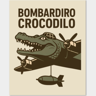 Bombardiro Crocodilo – Italian Brainrot meme Posters and Art