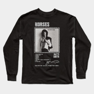 HORSES - PATTI SMITH || ALBUM TRACKLIST || Long Sleeve T-Shirt
