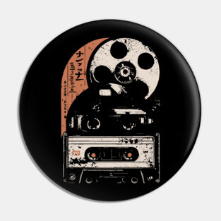 Retro Cassette Tape Japanese Vaporwave 80s Music Nostalgia Art Pin