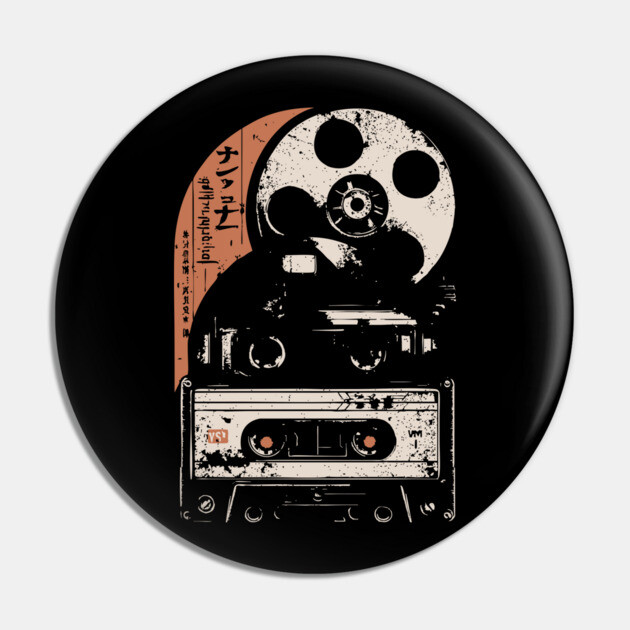 Retro Cassette Tape Japanese Vaporwave 80s Music Nostalgia Art Pin by TuncGK