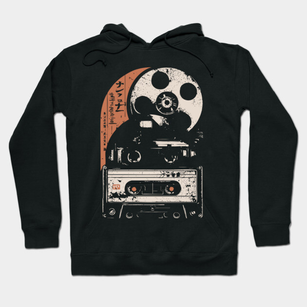 Retro Cassette Tape Japanese Vaporwave 80s Music Nostalgia Art Hoodie by TuncGK