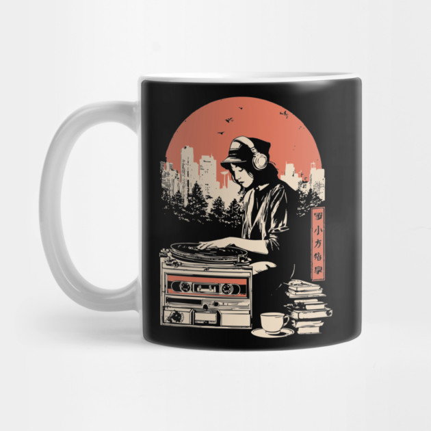 Japanese Wabi Sabi Style - Lo-Fi DJ Girl Retro Art by TuncGK