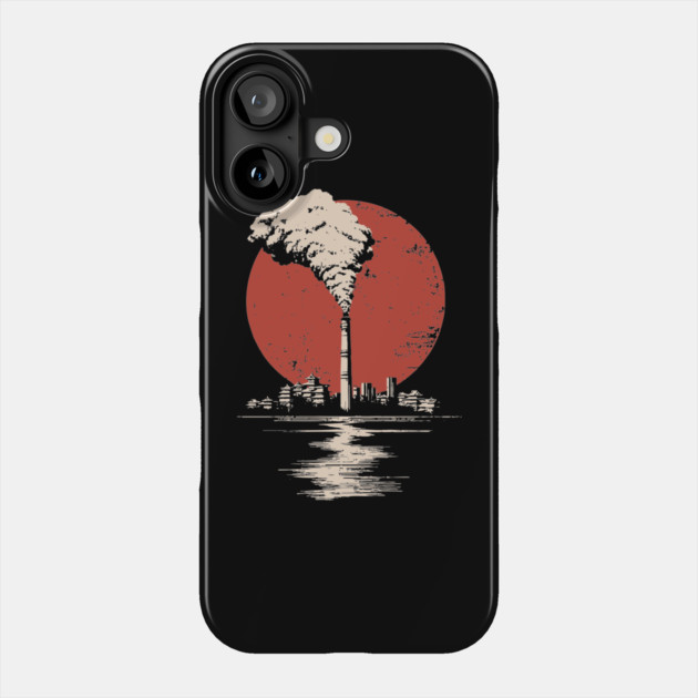 Vintage Japanese Industrial Factory - Retro Smoke Art Phone Case by TuncGK