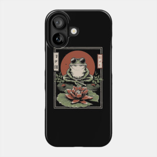 Cool Zen Frog with Aviators - Vintage Japanese Art Phone Case