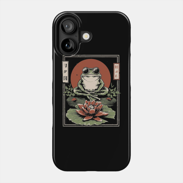 Cool Zen Frog with Aviators - Vintage Japanese Art Phone Case by TuncGK