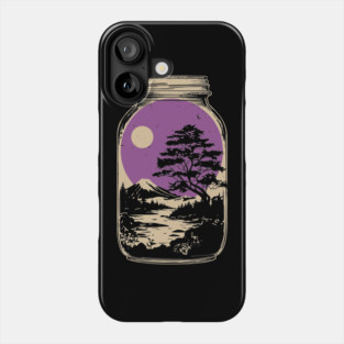 Miniature Japanese Zen Garden in a Jar - Vintage Art Phone Case