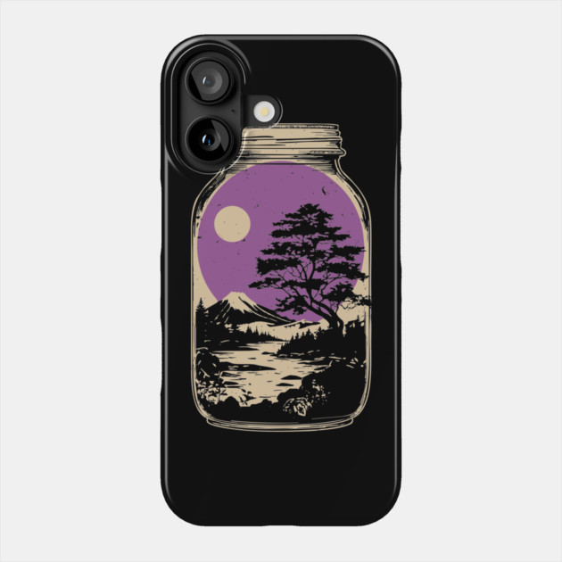 Miniature Japanese Zen Garden in a Jar - Vintage Art Phone Case by TuncGK