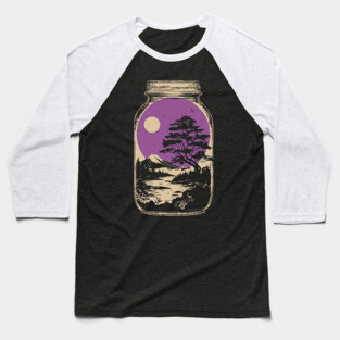 Miniature Japanese Zen Garden in a Jar - Vintage Art Baseball T-Shirt
