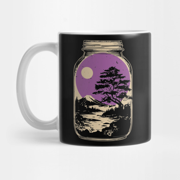 Miniature Japanese Zen Garden in a Jar - Vintage Art by TuncGK