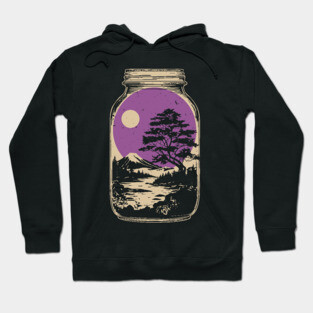 Miniature Japanese Zen Garden in a Jar - Vintage Art Hoodie