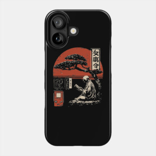 Zen Monk Gamer - Vintage Japanese Retro Gaming Art Phone Case