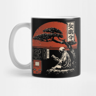 Zen Monk Gamer - Vintage Japanese Retro Gaming Art Mug