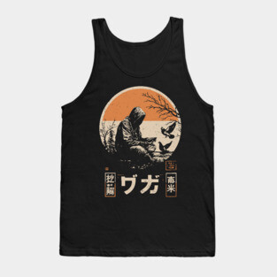 Urban Pigeon Whisperer - Vintage Japanese Cyberpunk Art Tank Top