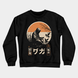 Urban Pigeon Whisperer - Vintage Japanese Cyberpunk Art Crewneck Sweatshirt