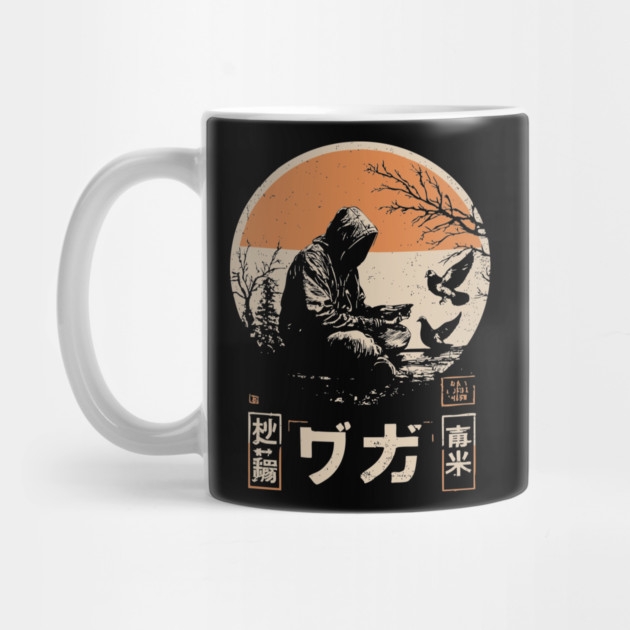 Urban Pigeon Whisperer - Vintage Japanese Cyberpunk Art by TuncGK