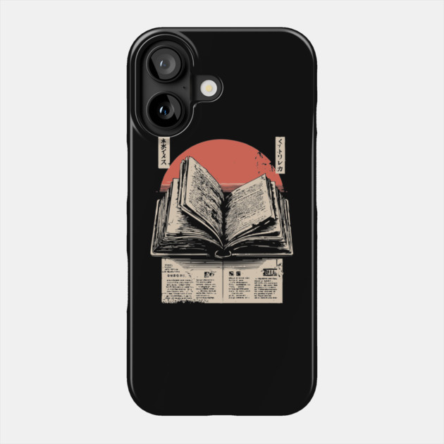 Timeless Knowledge - Vintage Japanese Open Book Art Phone Case by TuncGK