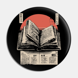Timeless Knowledge - Vintage Japanese Open Book Art Pin