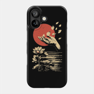 Zen Petal Offering - Serene Japanese Lotus Flower Art Phone Case