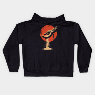 Sands of Time - Symbolic Japanese Impermanence Art Kids Hoodie