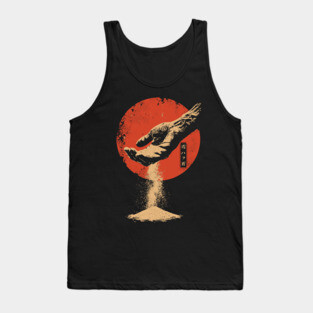 Sands of Time - Symbolic Japanese Impermanence Art Tank Top