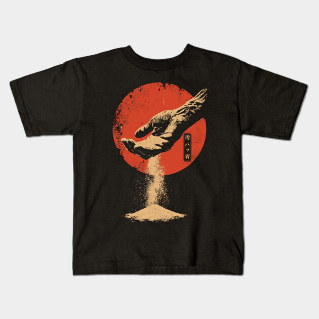 Sands of Time - Symbolic Japanese Impermanence Art Kids T-Shirt by TuncGK