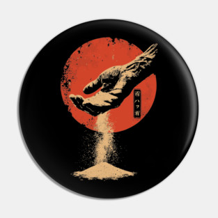 Sands of Time - Symbolic Japanese Impermanence Art Pin
