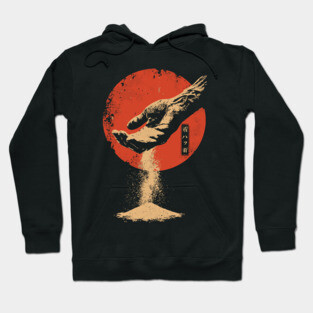 Sands of Time - Symbolic Japanese Impermanence Art Hoodie