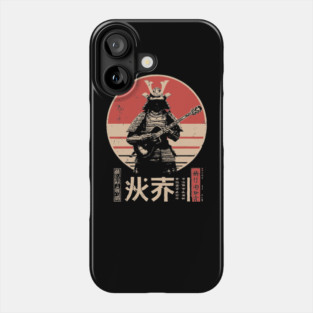 Samurai Rocker - Vintage Japanese Ronin Guitarist Art Phone Case