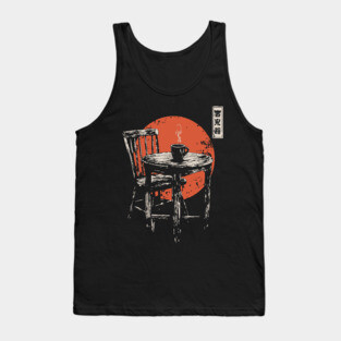 Quiet Morning Coffee - Vintage Japanese Still Life Art Tank Top